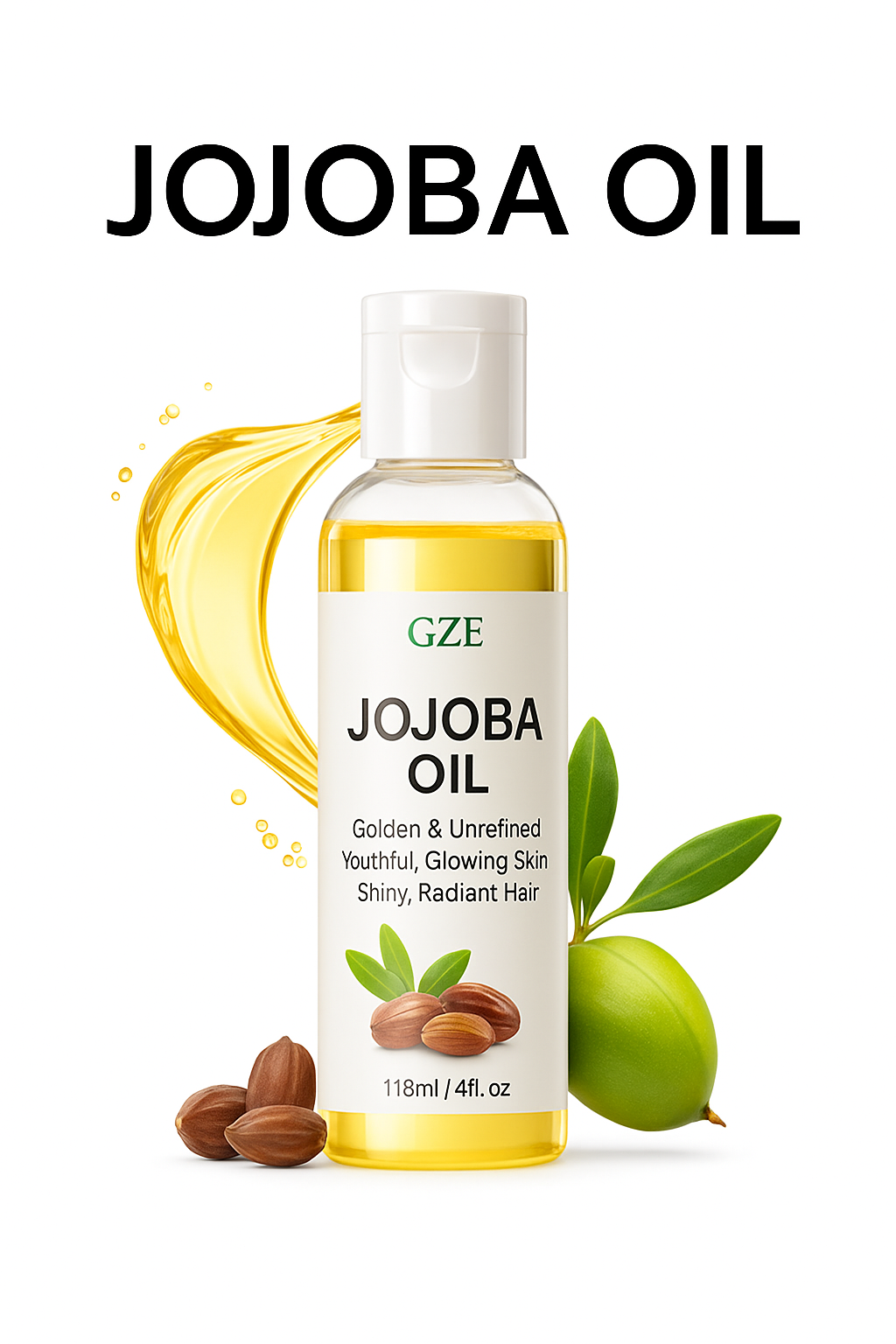 100% Natural Jojoba Oil - Youth Radiance and Hydration